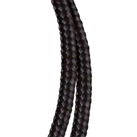 Captain Cold 0.25 in. x 100 ft. Black Diamond Braided Polypropylene Rope CA2741846